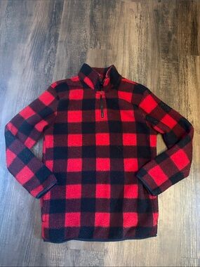 Women’s Buffalo Check Quarter Zip Fleece